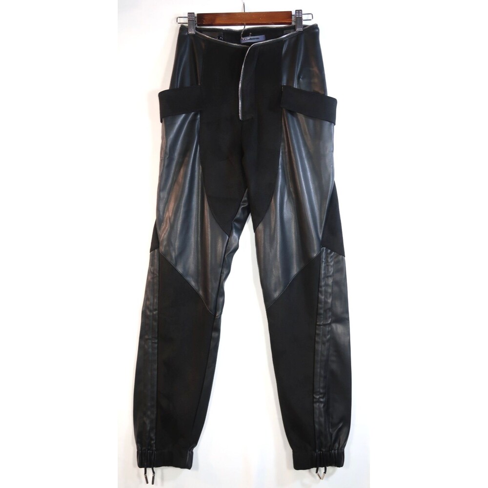 Maniere de Voir Vegan Motorcycle Faux Leather Suede Moto Punk Pants NWOT Size 4
